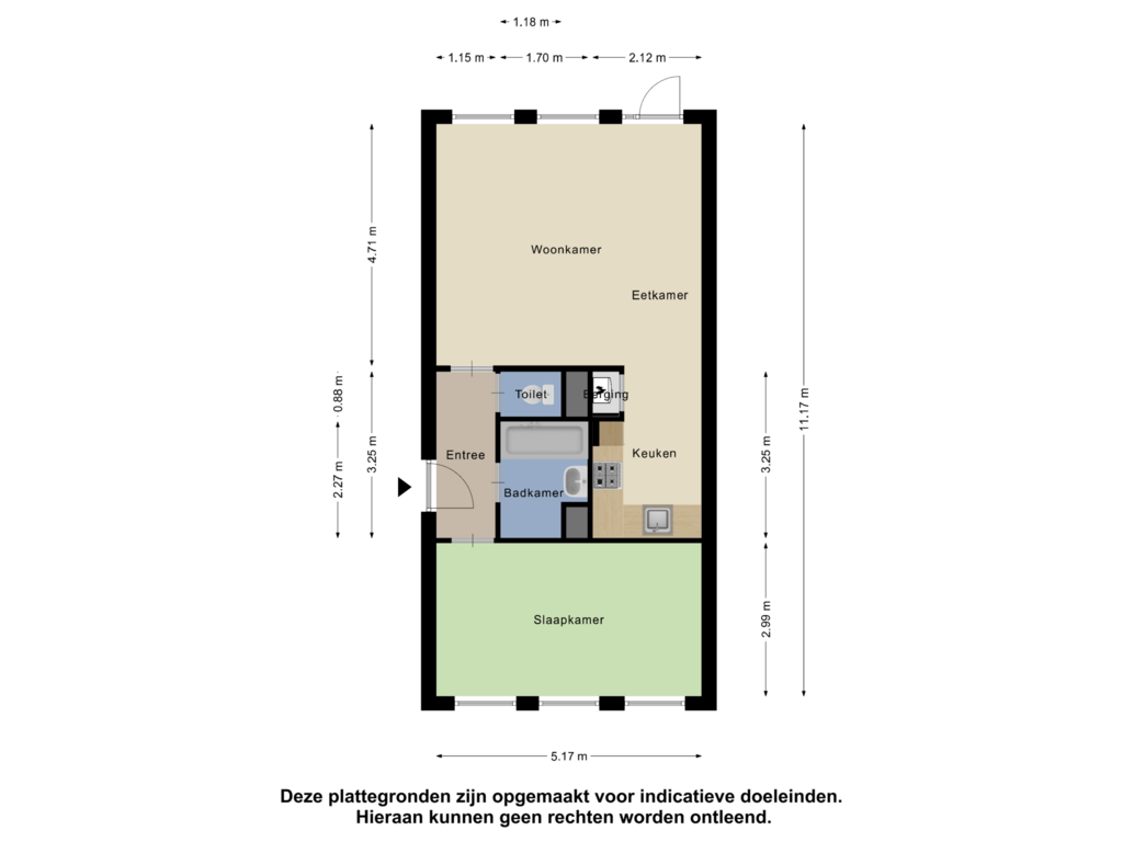 Bekijk plattegrond van Appartement van Binnen de Veste 68