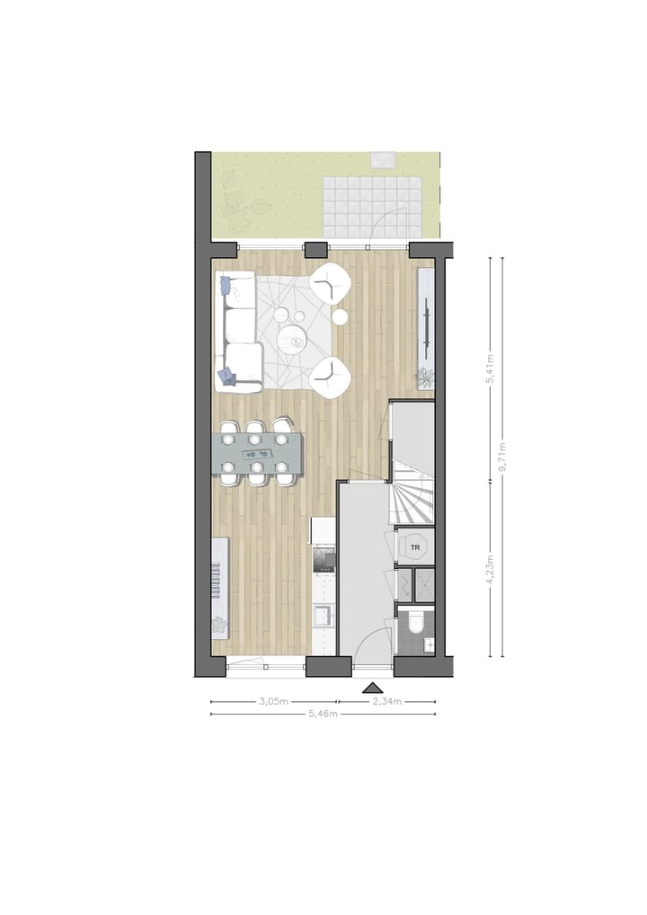 Foto 5 van Stadshuizen Arthur van Schendelstraat (Bouwnr. 41)