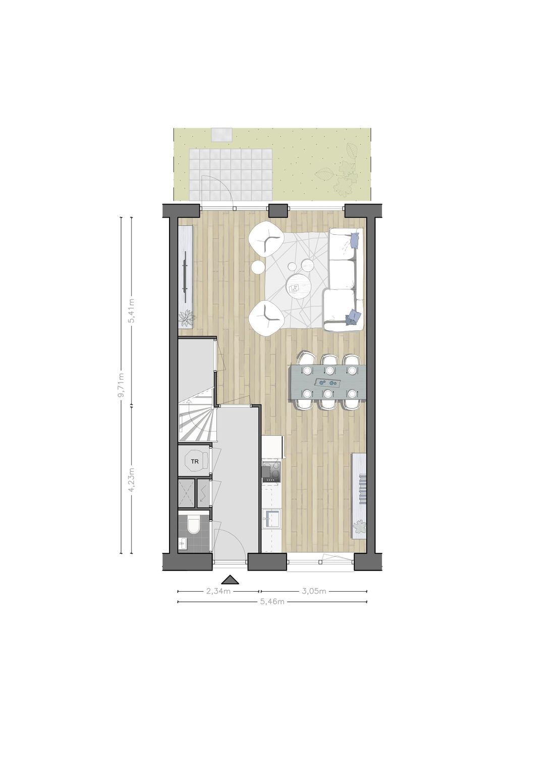 Foto 7 van Stadshuizen Arthur van Schendelstraat (Bouwnr. 43)