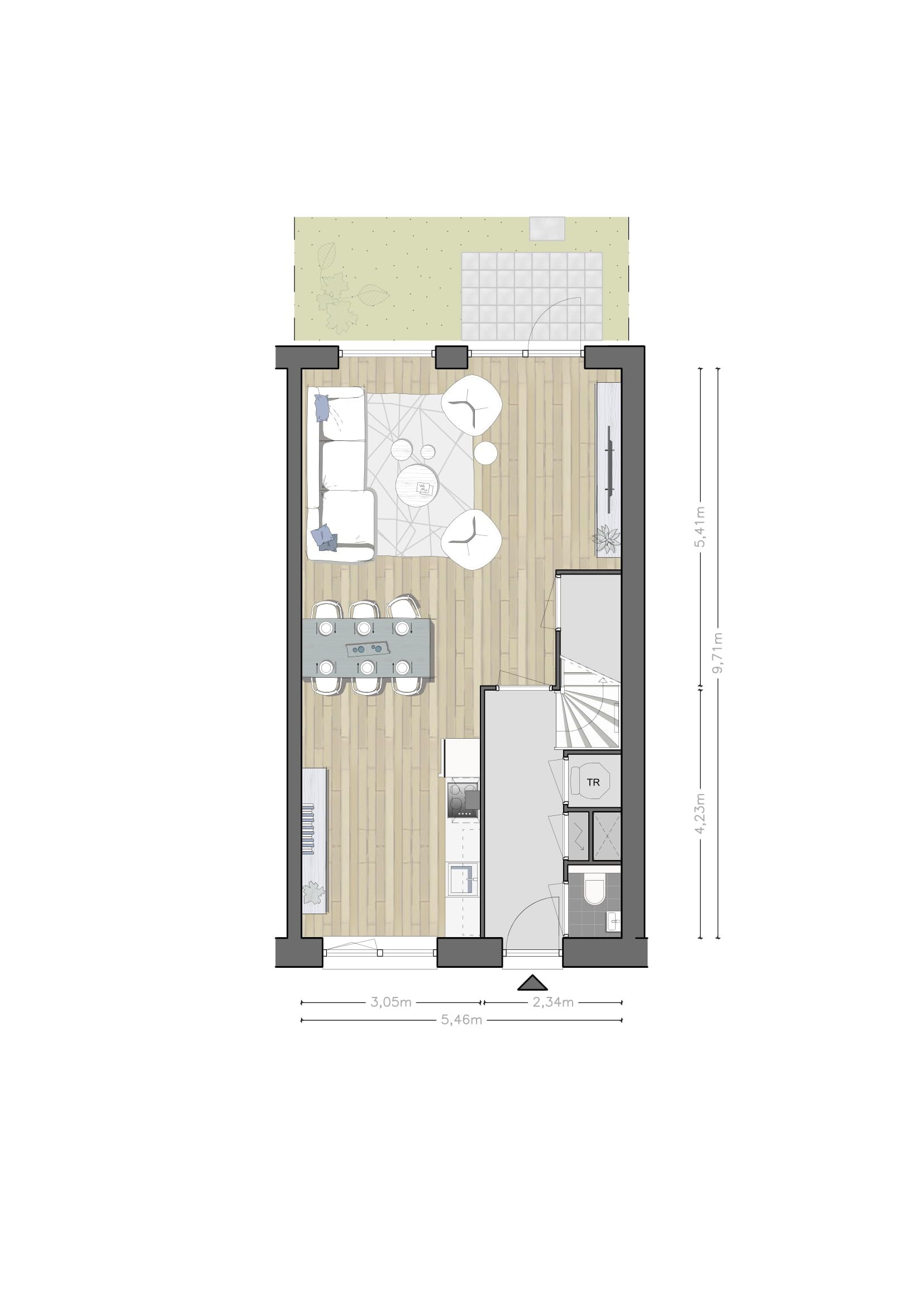 Foto 6 van Stadshuizen Arthur van Schendelstraat (Bouwnr. 49)