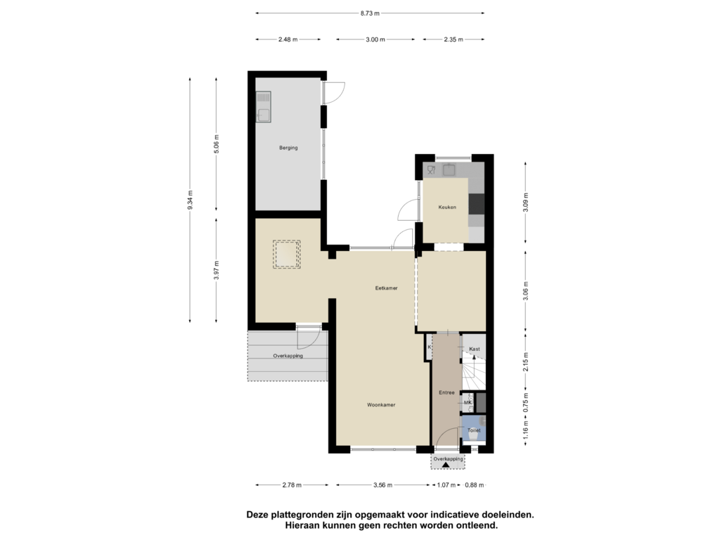 View floorplan of Begane Grond of Elzenstraat 12