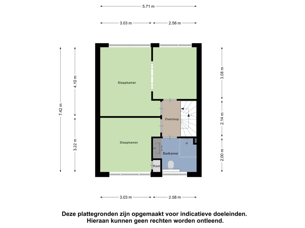 View floorplan of Eerste Verdieping of Elzenstraat 12