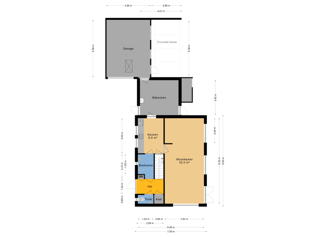 View floorplan of Begane grond of Graspad 3