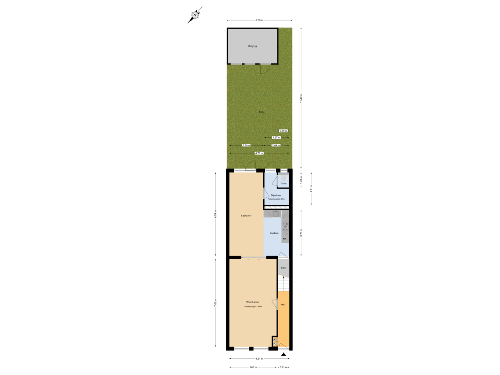 Bekijk plattegrond van Begane Grond Tuin van Voorstraat 10