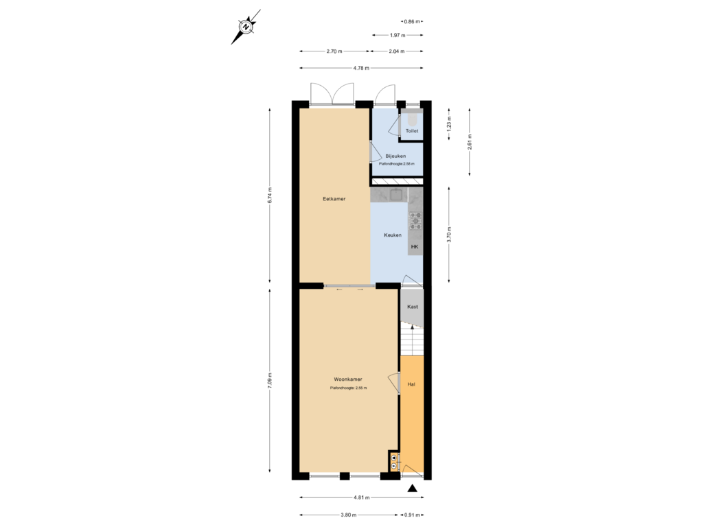 Bekijk plattegrond van Begane Grond van Voorstraat 10