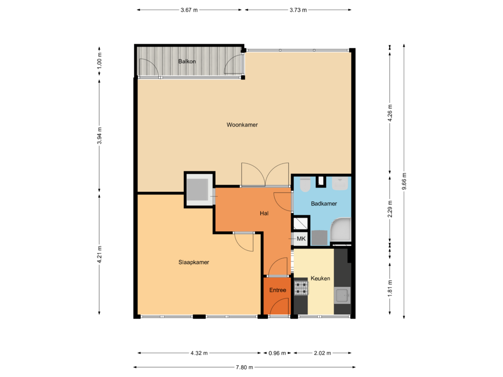 Bekijk plattegrond van Woonverdieping van Plein 1953 92