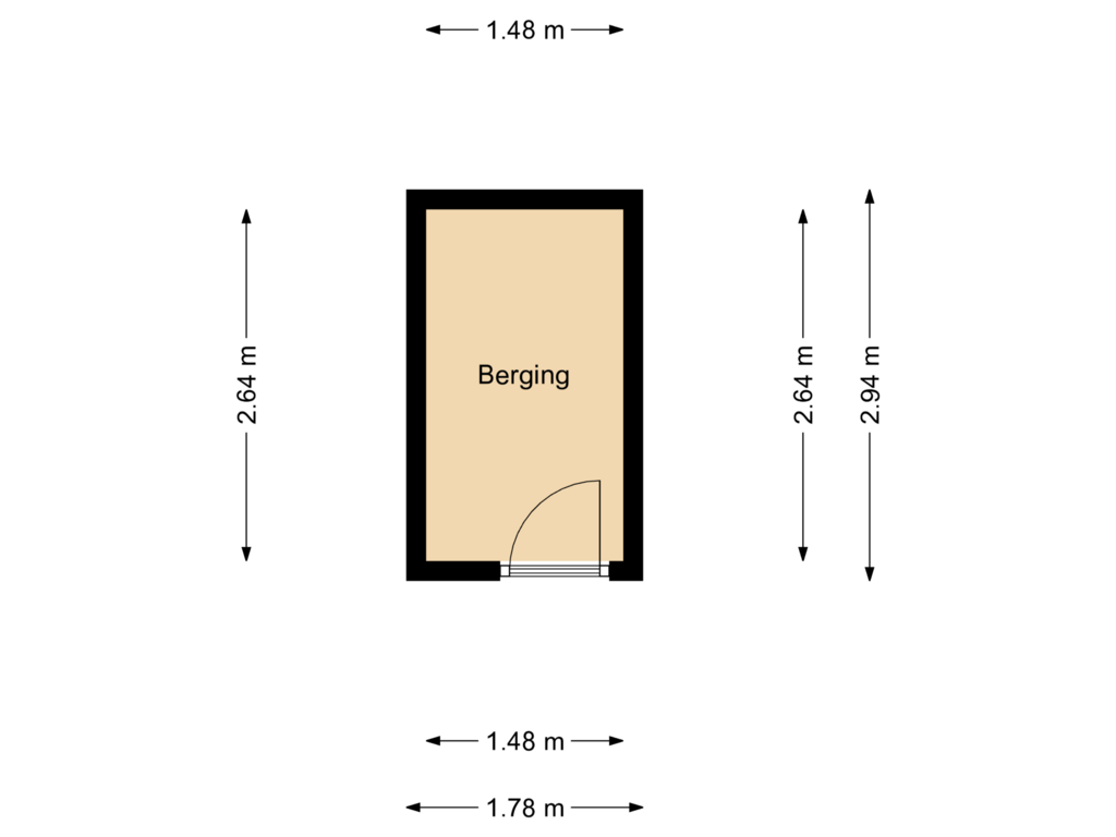 Bekijk plattegrond van Berging van Plein 1953 92