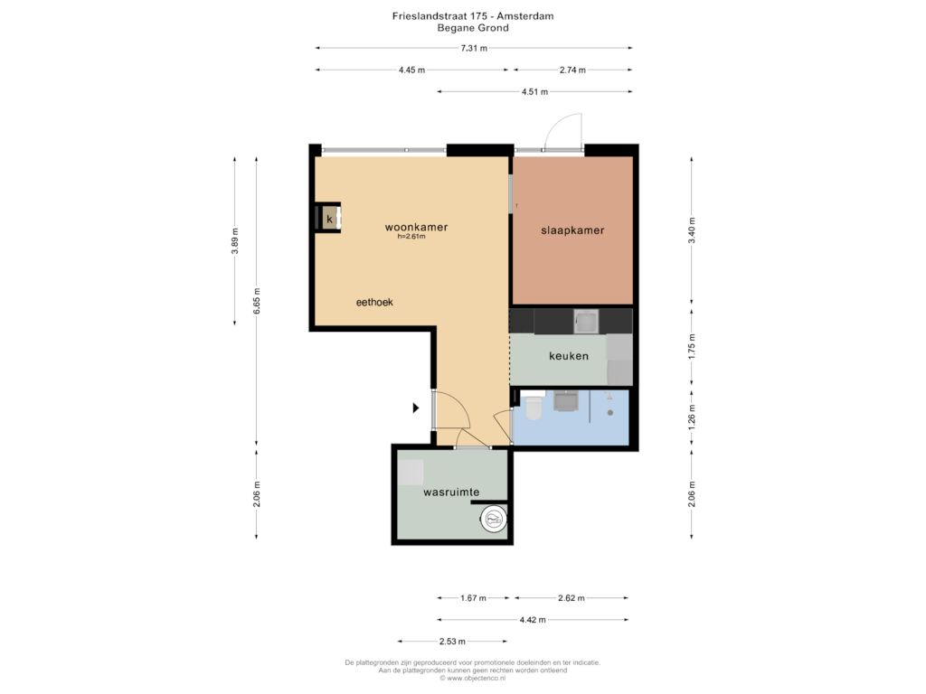 Bekijk plattegrond van BEGANE GROND van Frieslandstraat 175