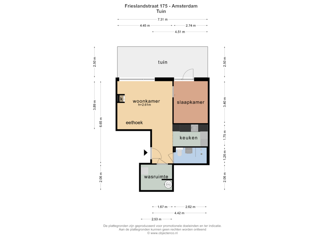 Bekijk plattegrond van TUIN van Frieslandstraat 175