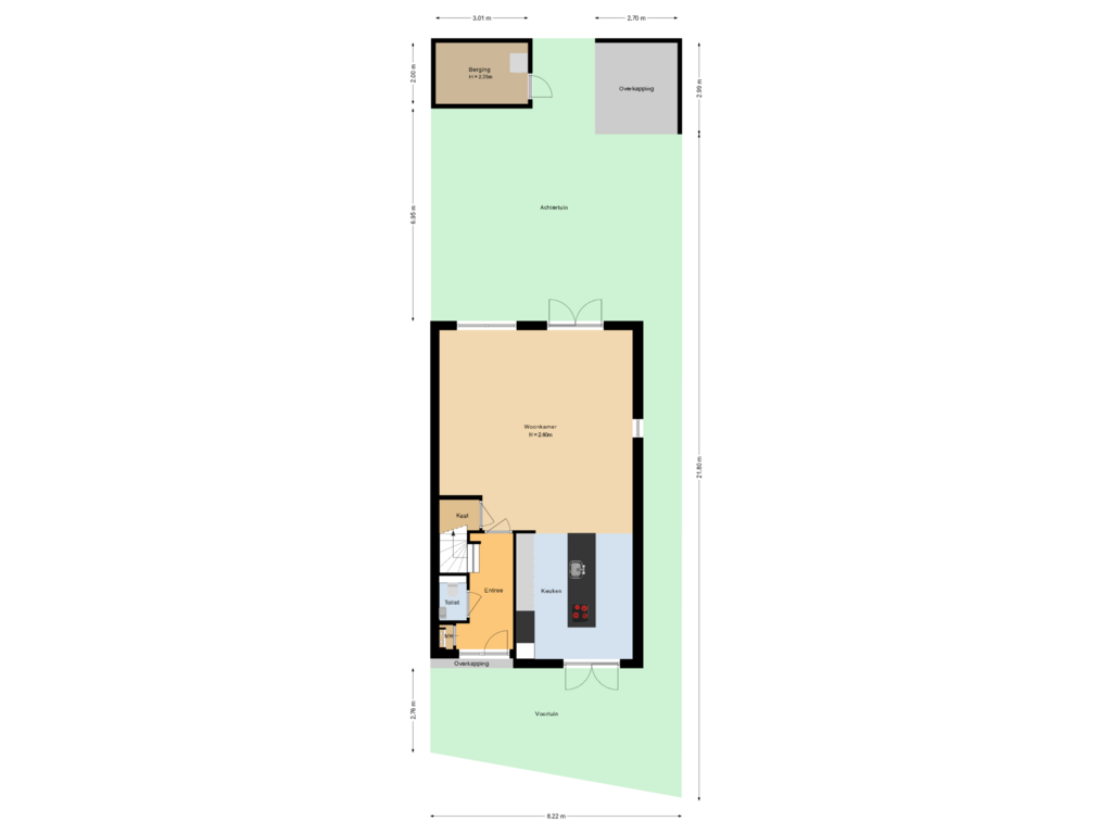 View floorplan of Situatie of Schiestraat 108