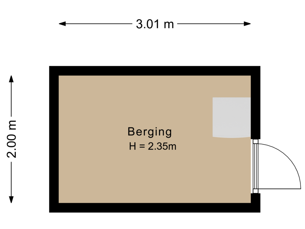 View floorplan of Berging of Schiestraat 108