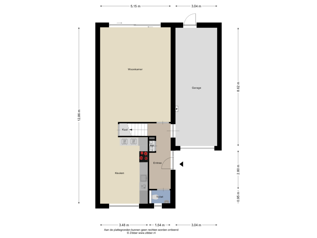 View floorplan of Begane Grond of Sprengenberg 144