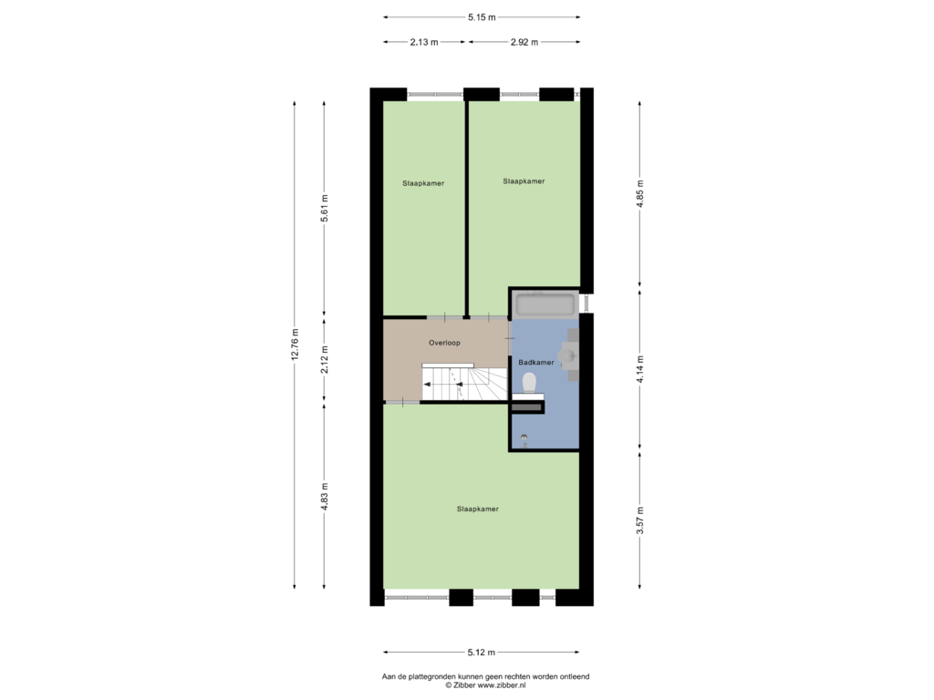 View floorplan of Eerste Verdieping of Sprengenberg 144