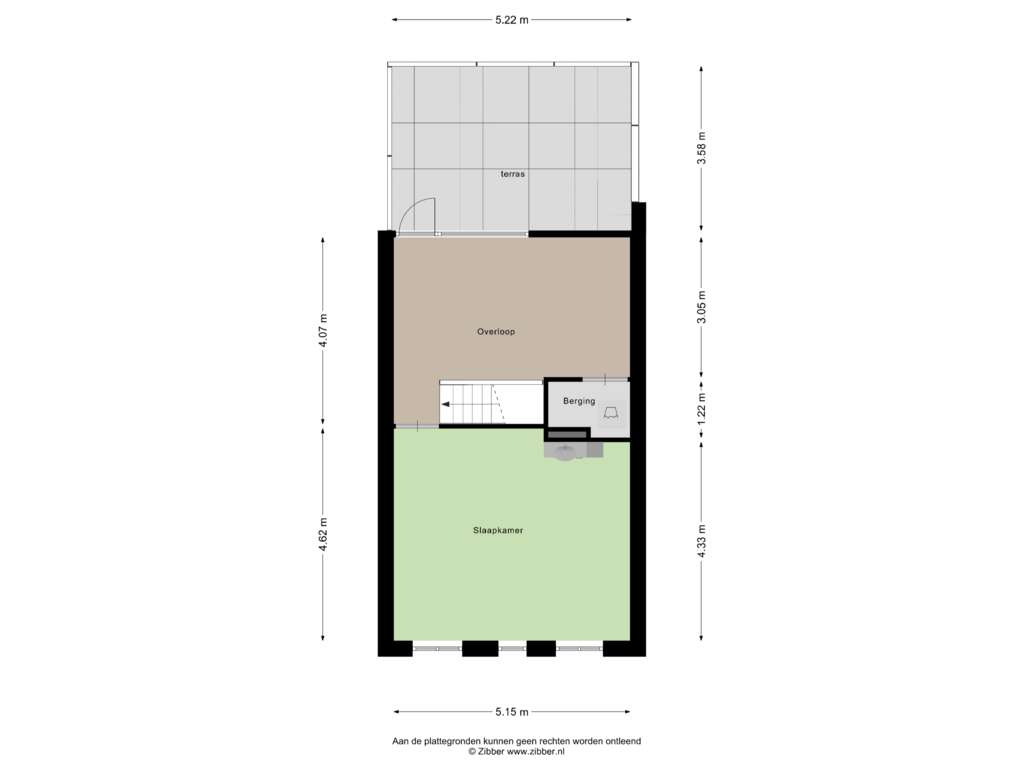 View floorplan of Tweede Verdieping of Sprengenberg 144