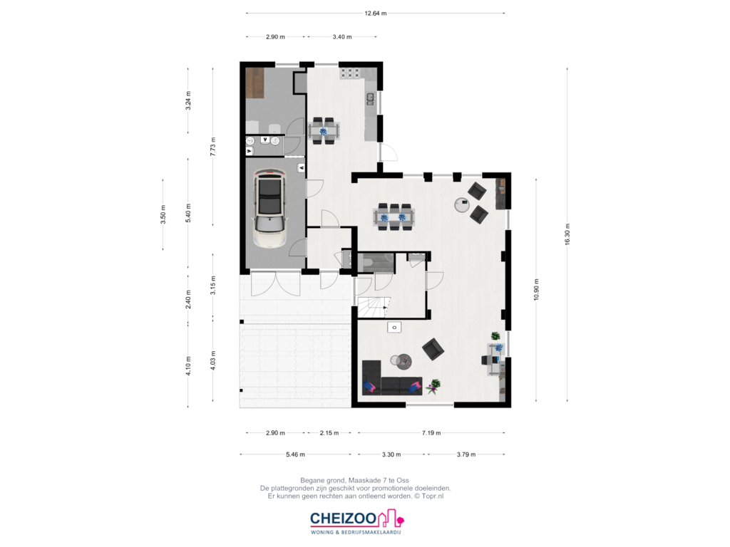 Bekijk plattegrond van Begane grond van Maaskade 7