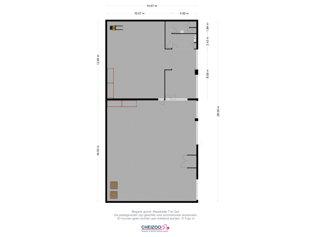 Bekijk plattegrond van Begane grond van Maaskade 7