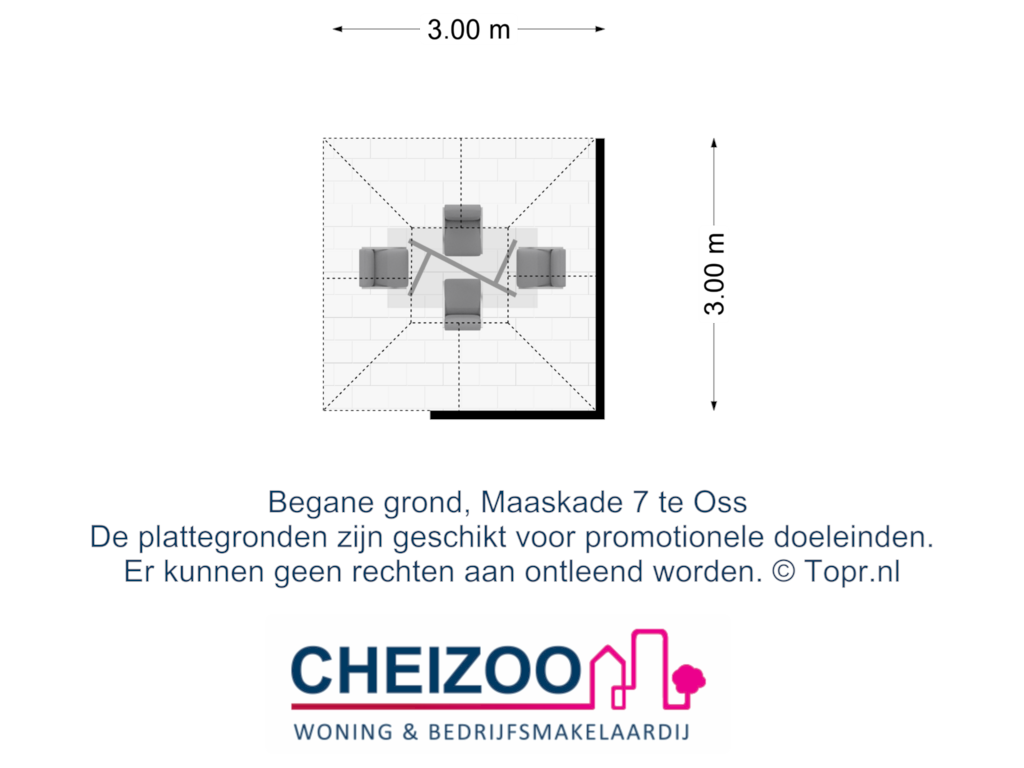 Bekijk plattegrond van Begane grond van Maaskade 7