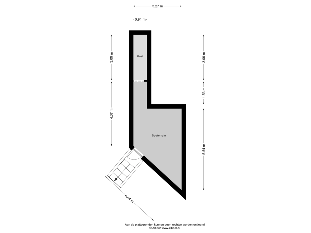 Bekijk plattegrond van Souterrain van Dr. Jan Berendsstraat 88