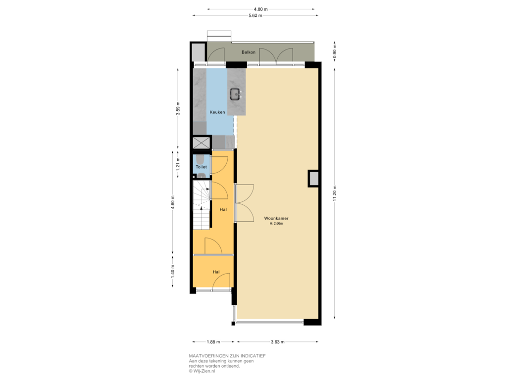 View floorplan of Begane Grond of Adrianalaan 116