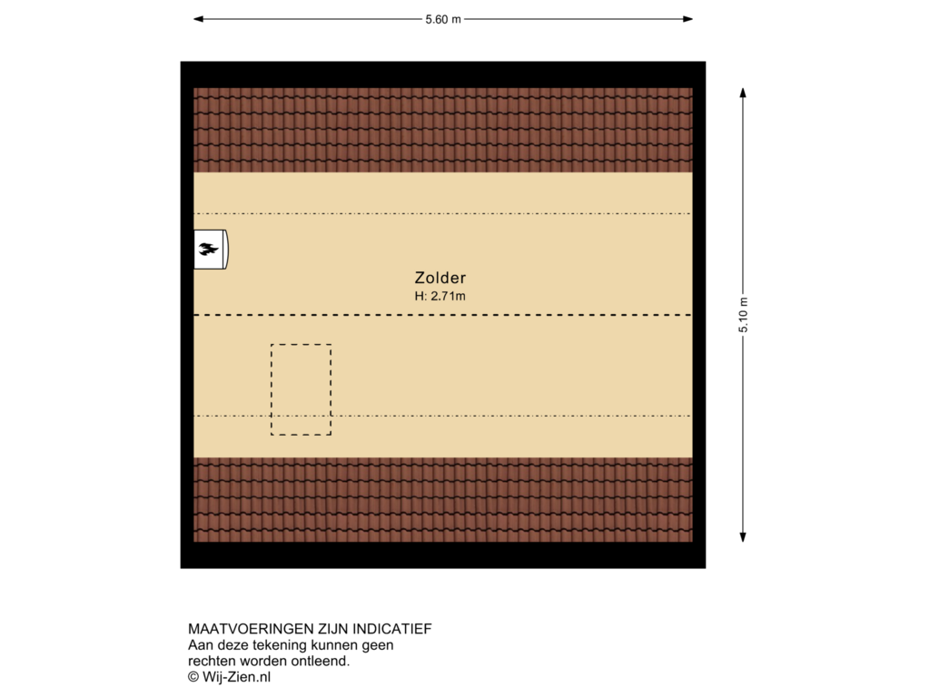 View floorplan of Vliering of Adrianalaan 116