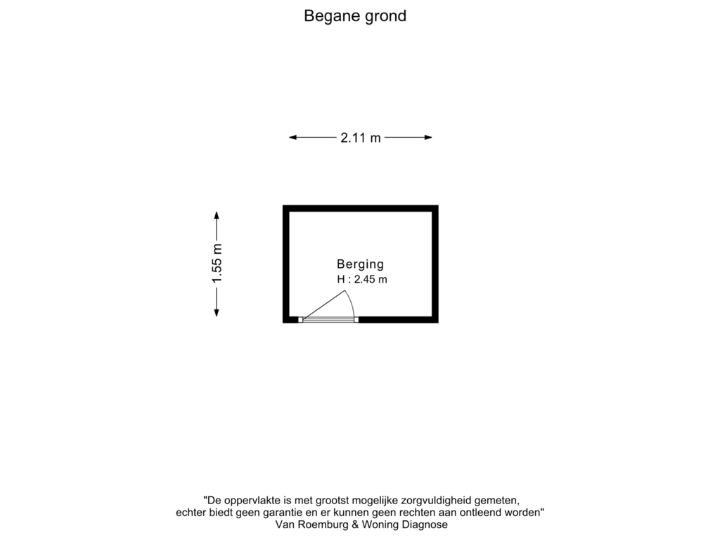 View floorplan of Berging of Lutmastraat 131-D