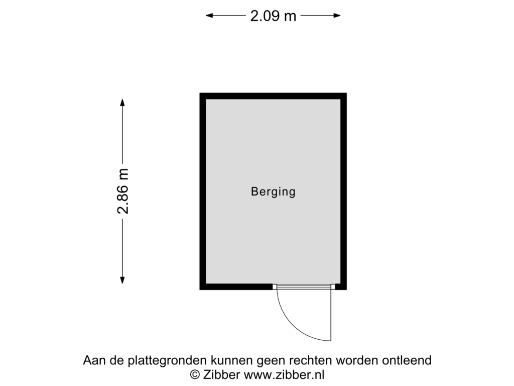 Bekijk plattegrond van Berging van Kooikerstraat 157