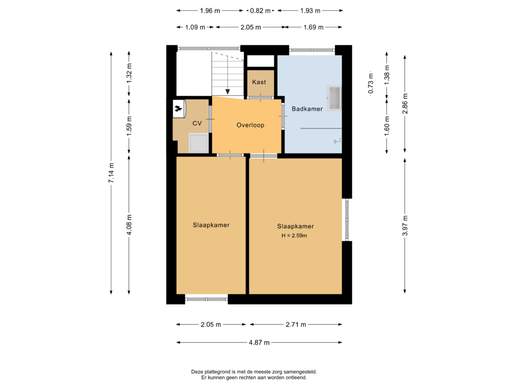 View floorplan of Tweede verdieping of Keerkring 30