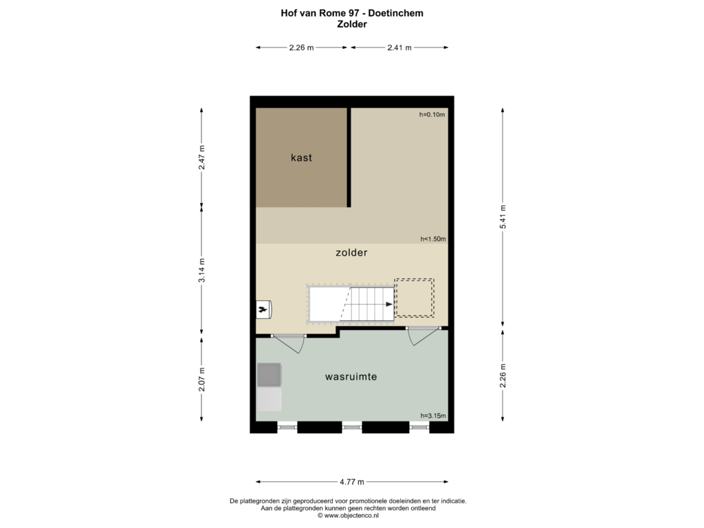 Bekijk plattegrond van ZOLDER van Hof van Rome 97