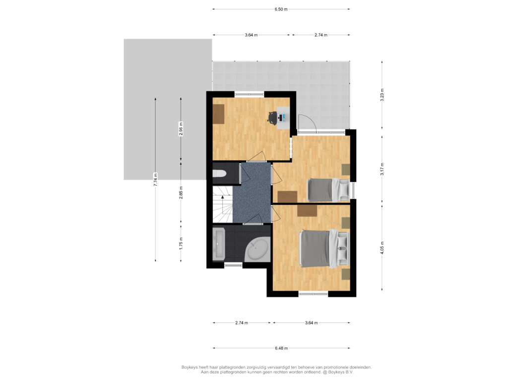 View floorplan of 1e Verdieping of Hondsroos 10