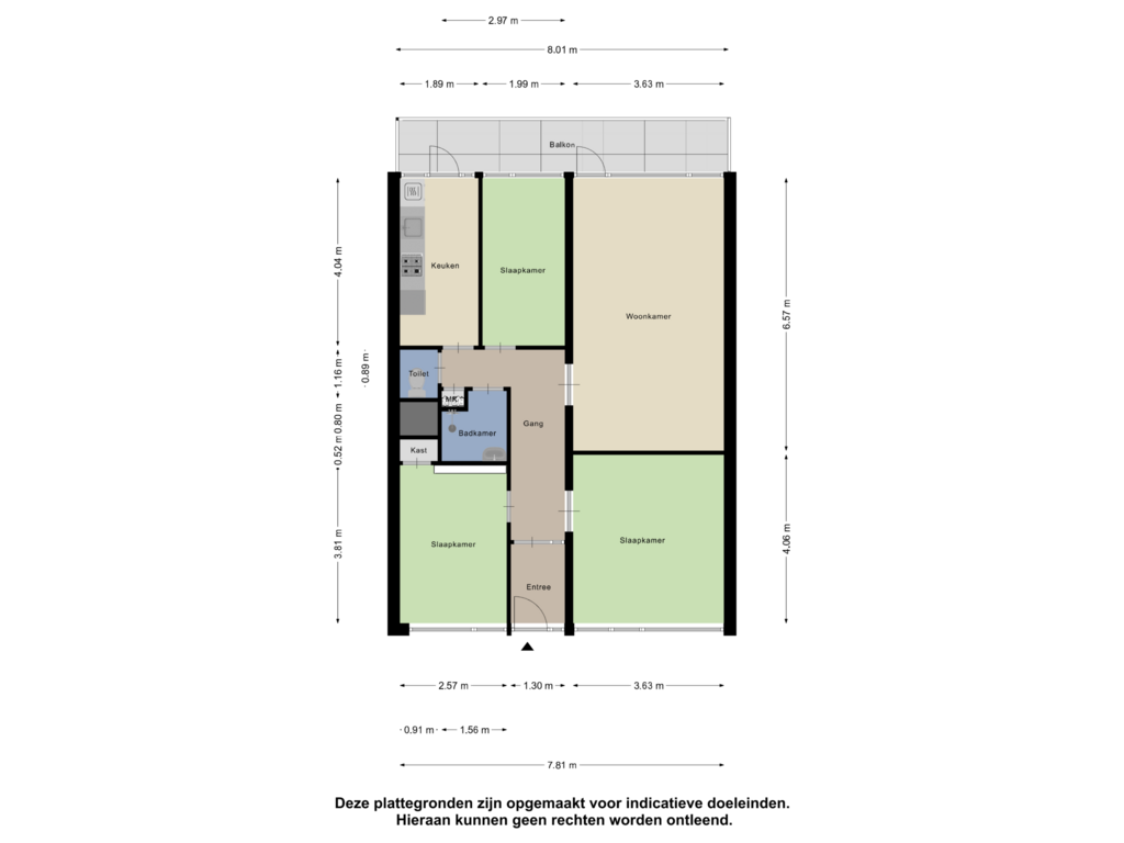 Bekijk plattegrond van Appartement van Saffierstraat 98