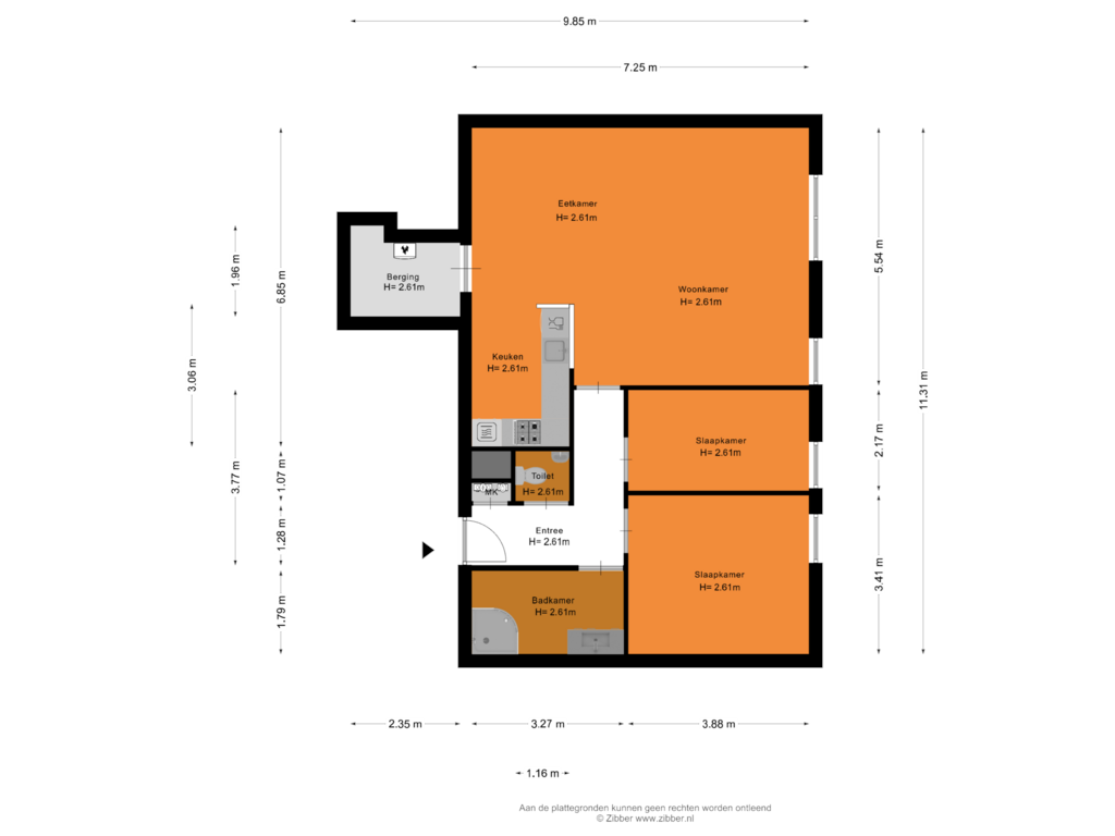 Bekijk plattegrond van Appartement van Osdorper Ban 681