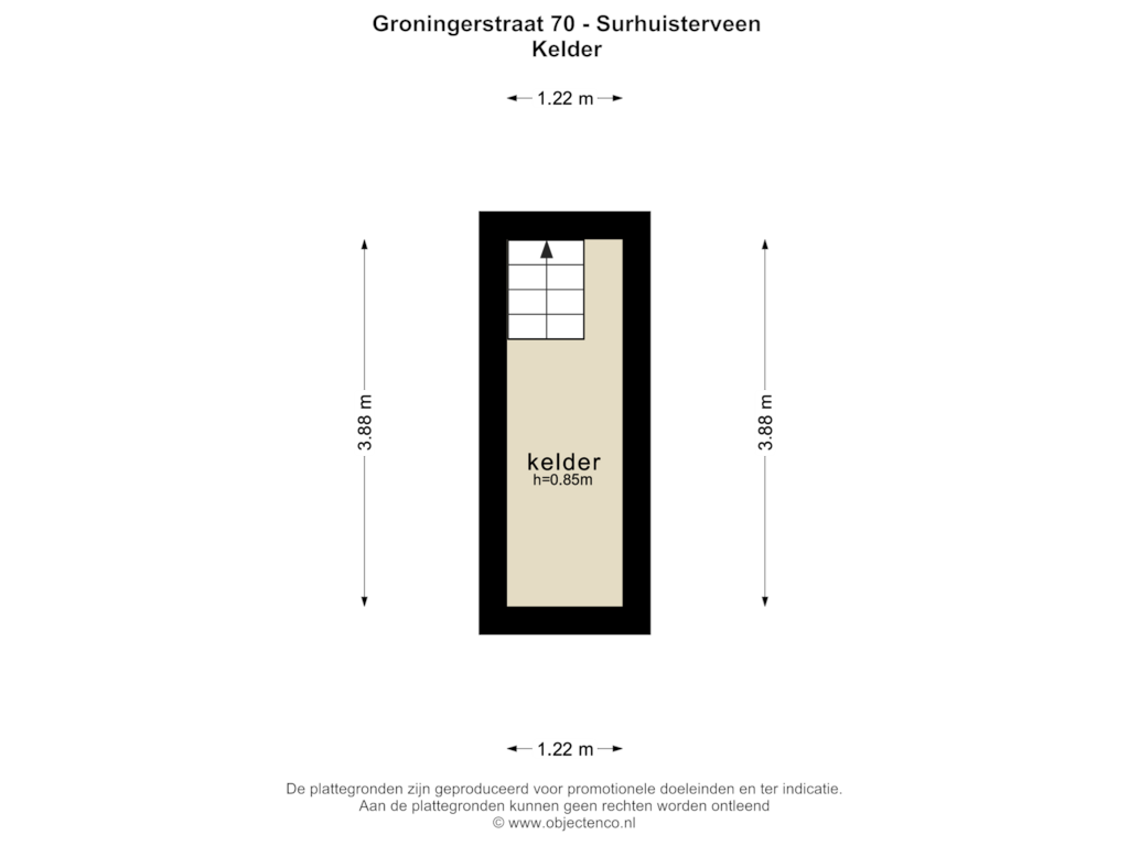 Bekijk plattegrond van KELDER van Groningerstraat 70