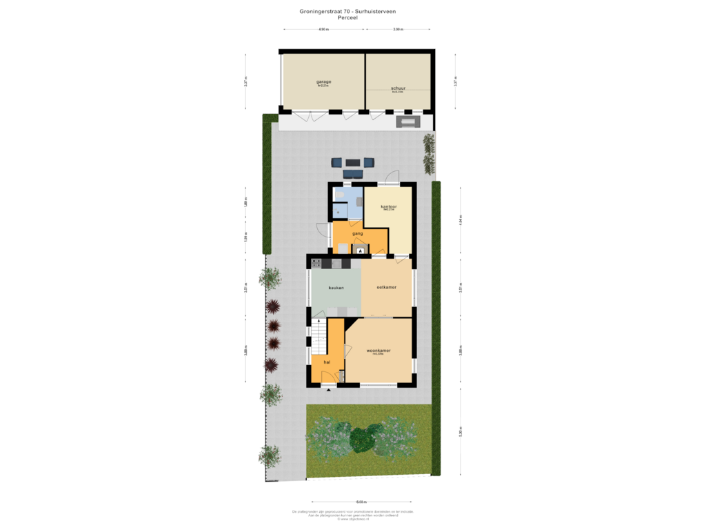 Bekijk plattegrond van PERCEEL van Groningerstraat 70