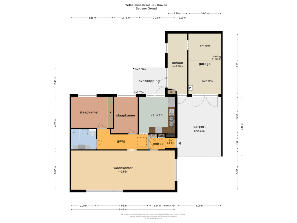 Bekijk plattegrond van BEGANE GROND van Wilhelminastraat 38