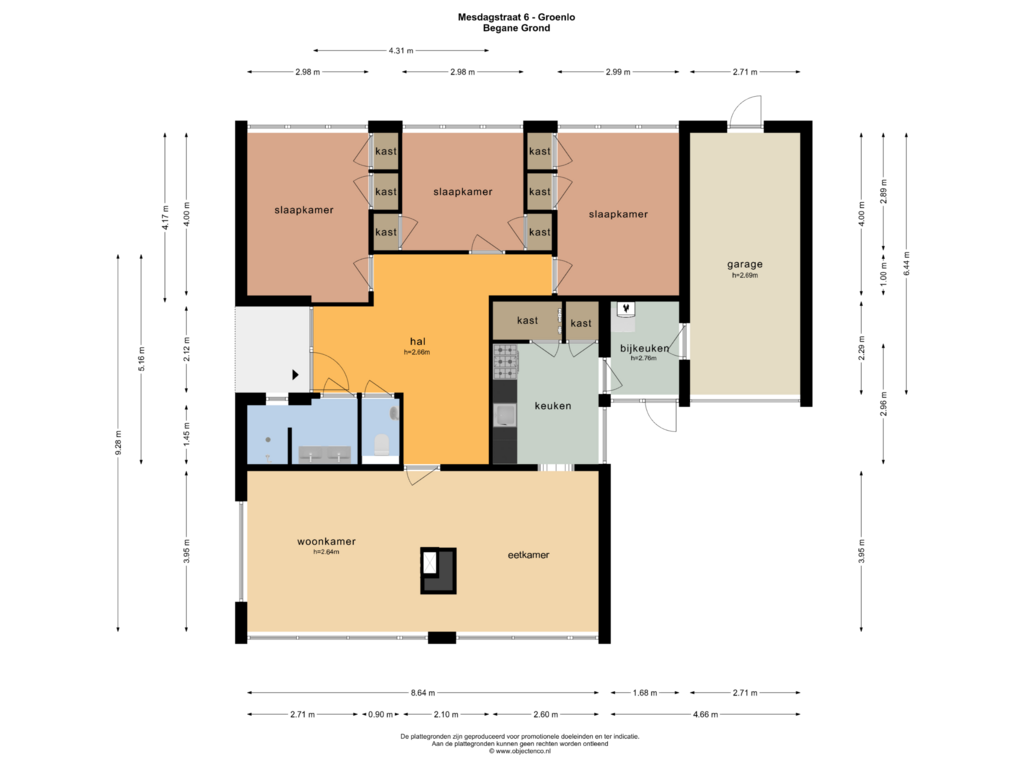 Bekijk plattegrond van Begane Grond van Mesdagstraat 6