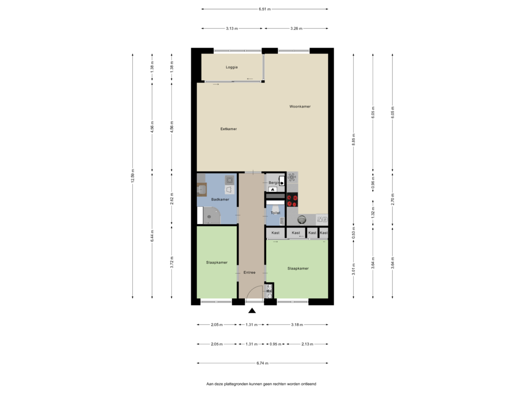 View floorplan of Appartement of Mieke de Brefstraat 6