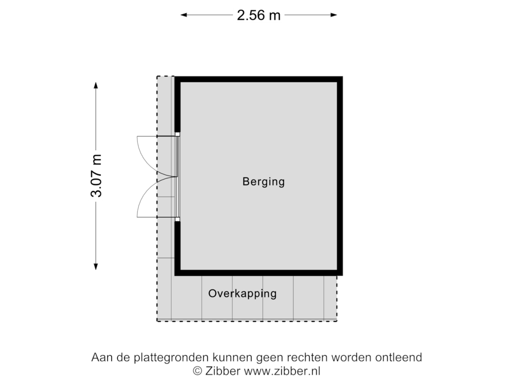 Bekijk plattegrond van Berging van Spieghelstraat 32