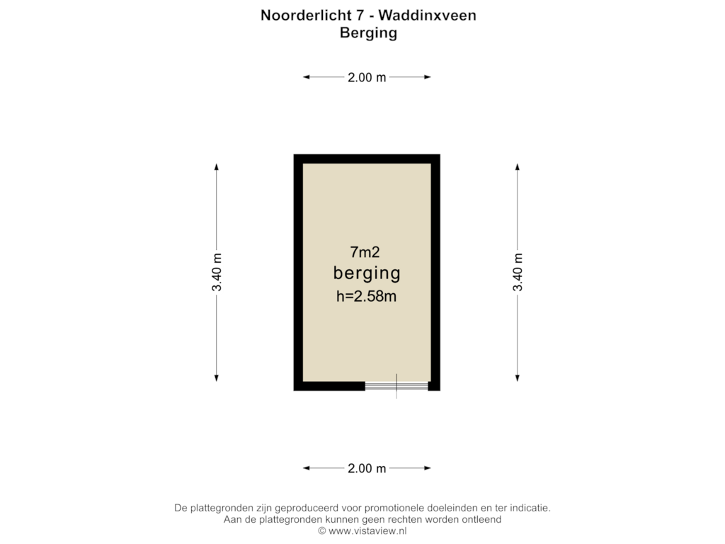 View floorplan of BERGING of Noorderlicht 7