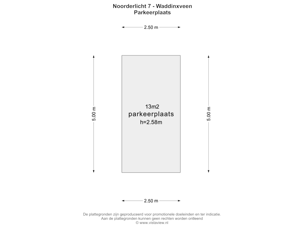 View floorplan of PARKEERPLAATS of Noorderlicht 7