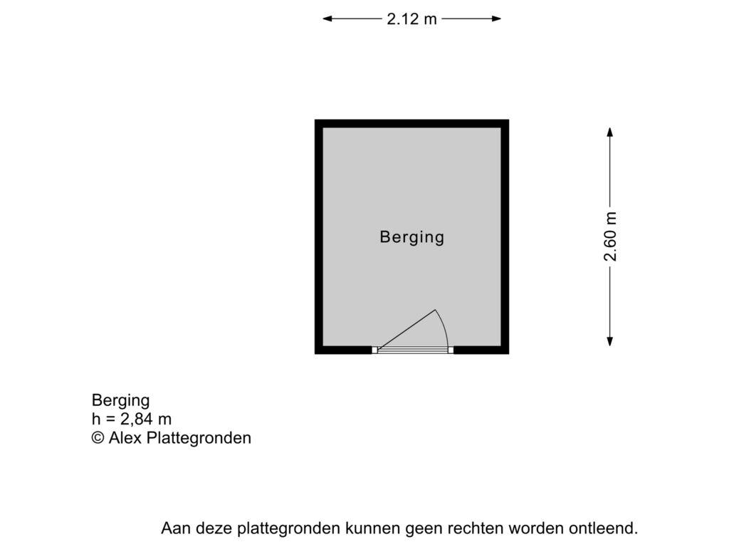 View floorplan of Berging of Oostduinlaan 44-A