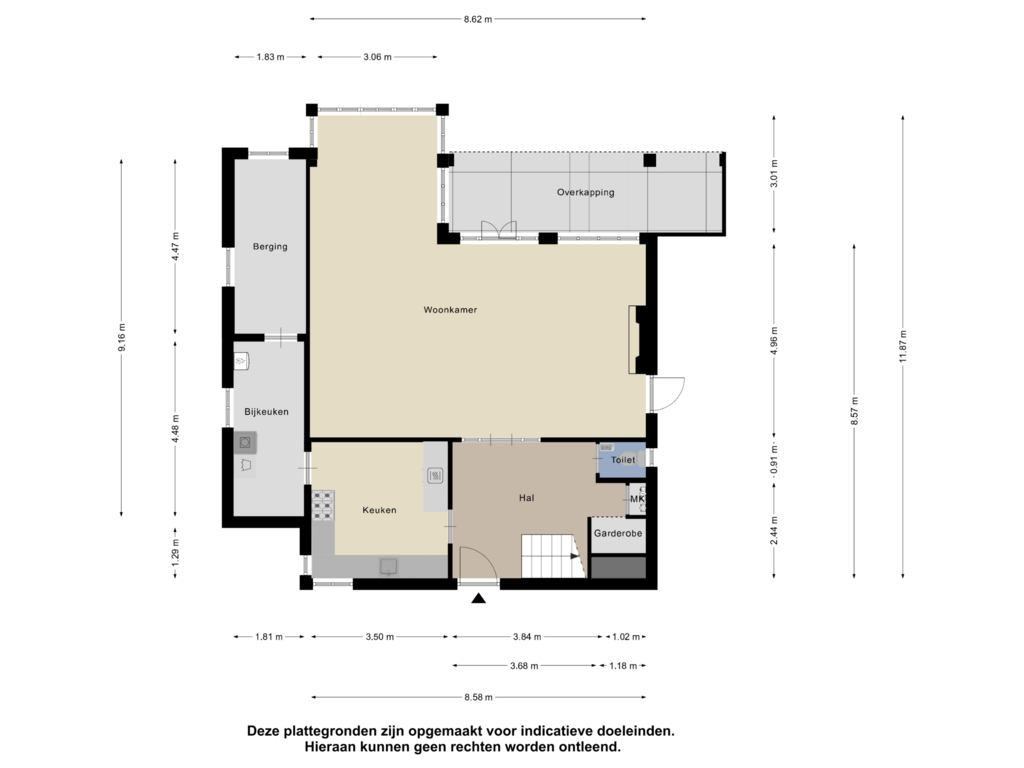 Bekijk plattegrond van Begane Grond van De Hoge Bogerd 5