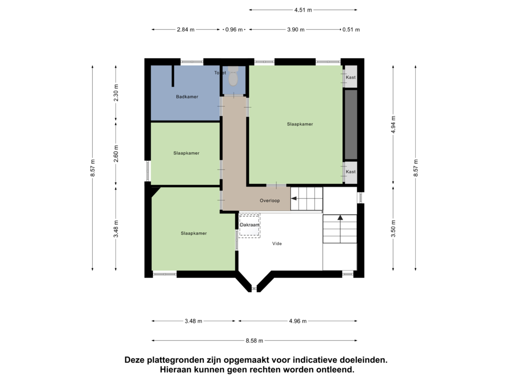 Bekijk plattegrond van Eerste Verdieping van De Hoge Bogerd 5