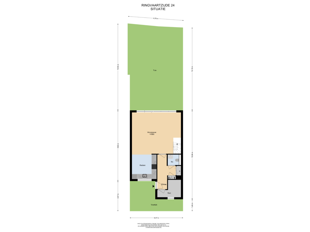 Bekijk plattegrond van Situatie van Ringvaartzijde 24