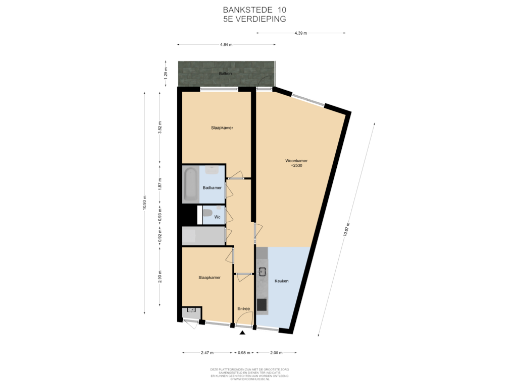 View floorplan of 5E Verdieping of Bankstede 10