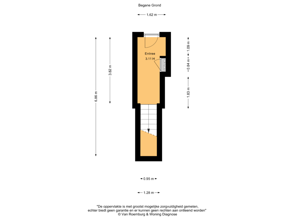 View floorplan of Begane Grond of Jan van Gentstraat 94-A