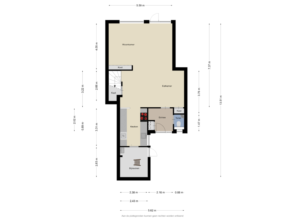 View floorplan of Begane Grond of Kloosterwiel 23