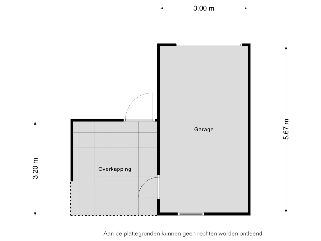 View floorplan of Garage of Kloosterwiel 23