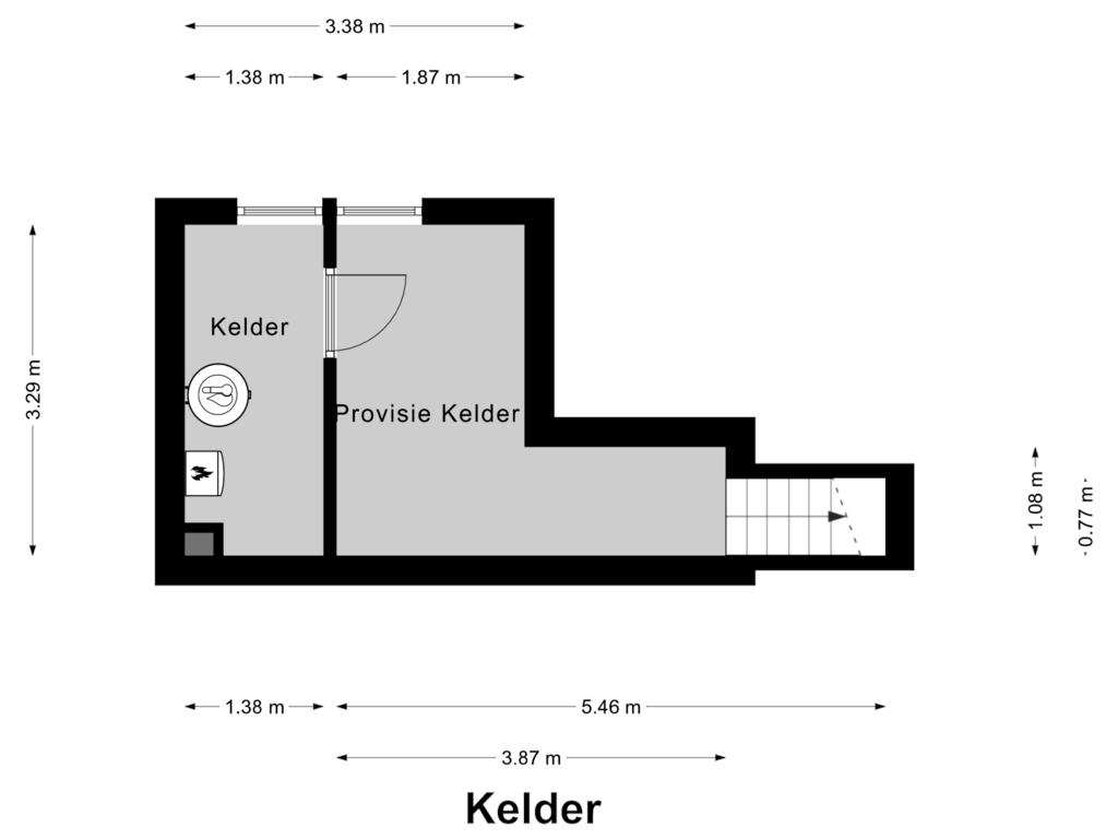 Bekijk plattegrond van Kelder van Recollectenstraat 7