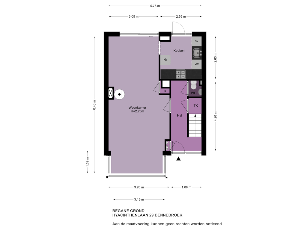 View floorplan of Begane Grond of Hyacinthenlaan 29