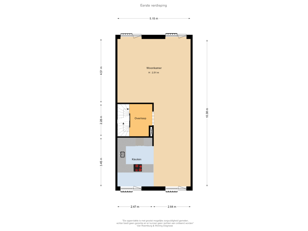 Bekijk plattegrond van Eerste verdieping van Groenlandstraat 12